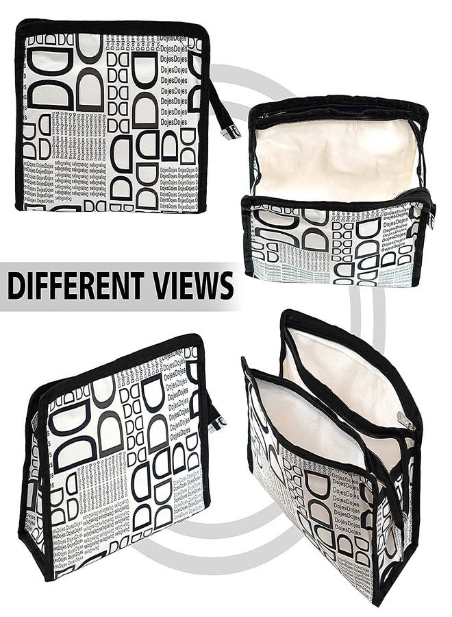 Lampostick Set of 3 Synthetic Travel & Cosmetic Pouch Bag Extra Large Makeup Organiser Cosmetic Case Storage Travel Kit Pack Travel Bag for Women Travel, Toiletry Kit Bag - Image 4